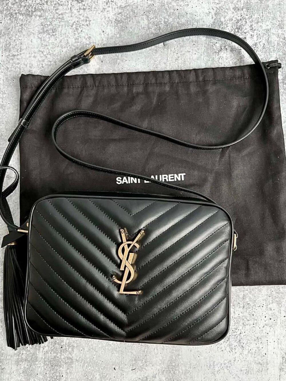 YSL Lou Camera Bag in Quilted Leather